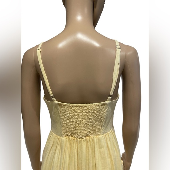 Urban Outfitter Cooperative Emilia Linen Button Midi Dress Size M - Picture 4 of 4